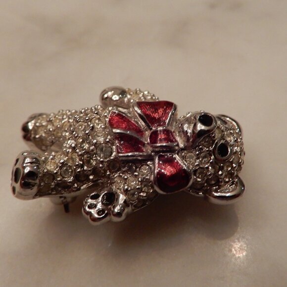 Swarovski Crystal Encrusted Bear Brooch - Picture 3 of 8